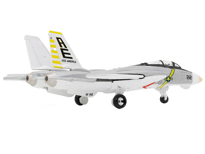Grumman F-14B Tomcat Fighter Aircraft "VF-142 Ghostriders" and Section K of USS Enterprise (CVN-65) Aircraft Carrier Display Deck "Legendary F-14 Tomcat" Series 1/200 Diecast Model by Forces of Valor by Forces Of Valor