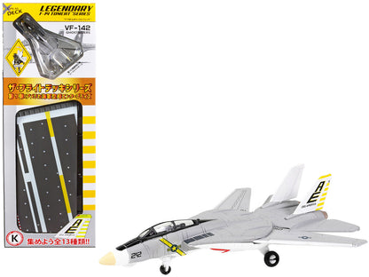 Grumman F-14B Tomcat Fighter Aircraft "VF-142 Ghostriders" and Section K of USS Enterprise (CVN-65) Aircraft Carrier Display Deck "Legendary F-14 Tomcat" Series 1/200 Diecast Model by Forces of Valor by Forces Of Valor