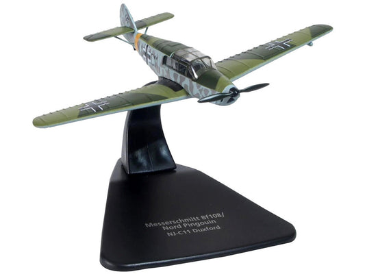 Messerschmitt Bf 108/Nord Pingouin War Plane NJ-C11 Duxford "Oxford Aviation" Series 1/72 Diecast Model Airplane by Oxford Diecast by Oxford Diecast