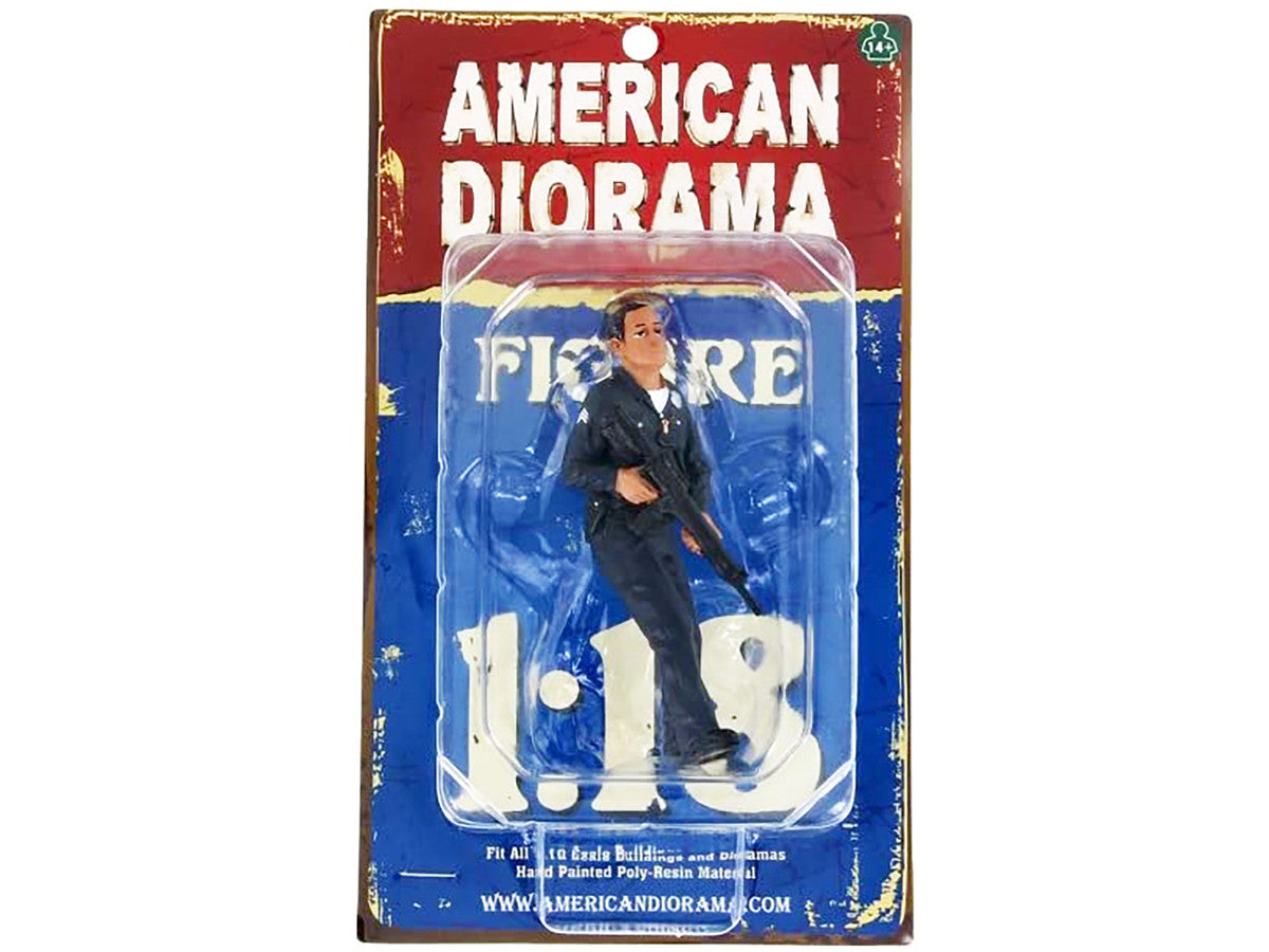 Police Officer II Figure For 1:18 Scale Models by American Diorama by American Diorama