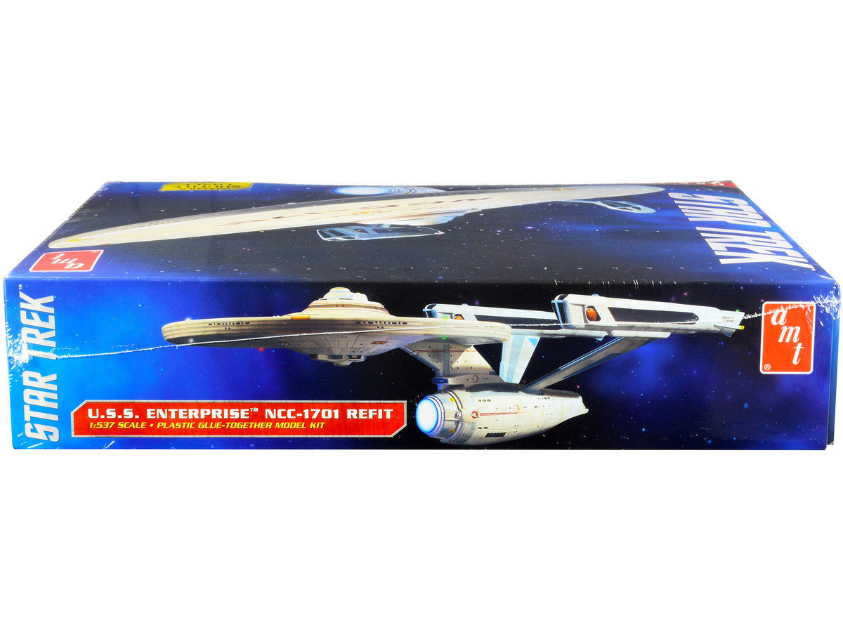 Skill 2 Model Kit U.S.S. Enterprise NCC-1701 Refit Starship "Star Trek" 1/537 Scale Model by AMT by AMT