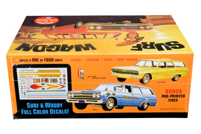 Skill 2 Model Kit 1965 Chevrolet Chevelle "Surf Wagon" with Two Surf Boards 4 in 1 Kit 1/25 Scale Model by AMT by AMT