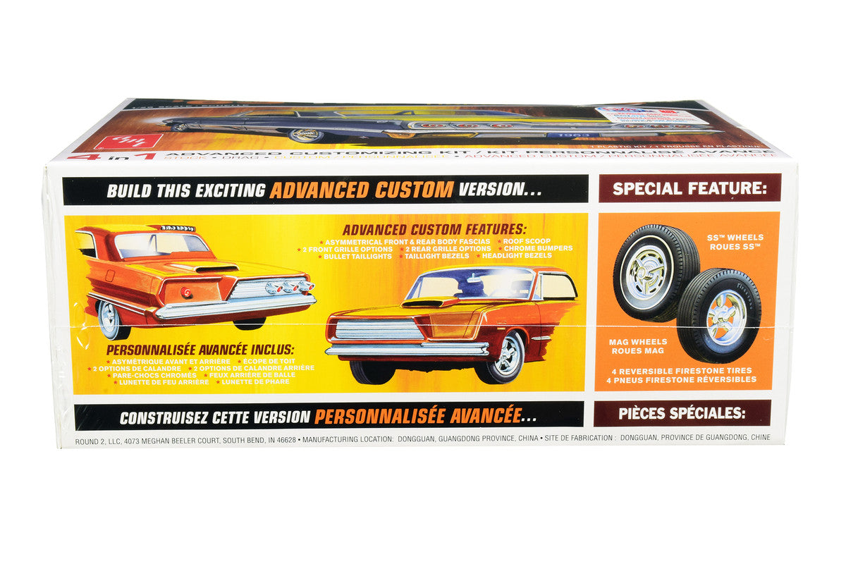 Skill 2 Model Kit 1963 Chevrolet Impala SS Hardtop 4 in 1 Kit 1/25 Scale Model by AMT by AMT