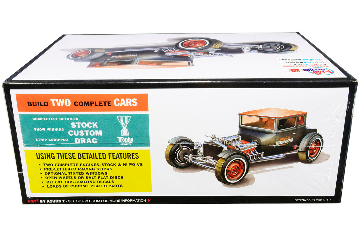 Skill 2 Model Kit 1925 Ford Model T "Chopped" Set of 2 pieces 1/25 Scale Model by AMT by AMT