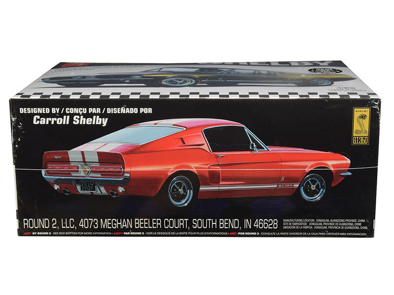 Skill 2 Model Kit 1967 Ford Mustang Shelby GT350 Black 1/25 Scale Model by AMT by AMT