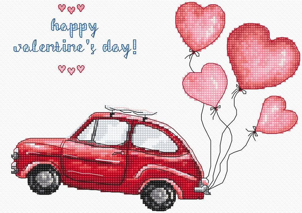 Happy Valentine's Day Counted Cross Stitch Kit by Letistitch Leti983