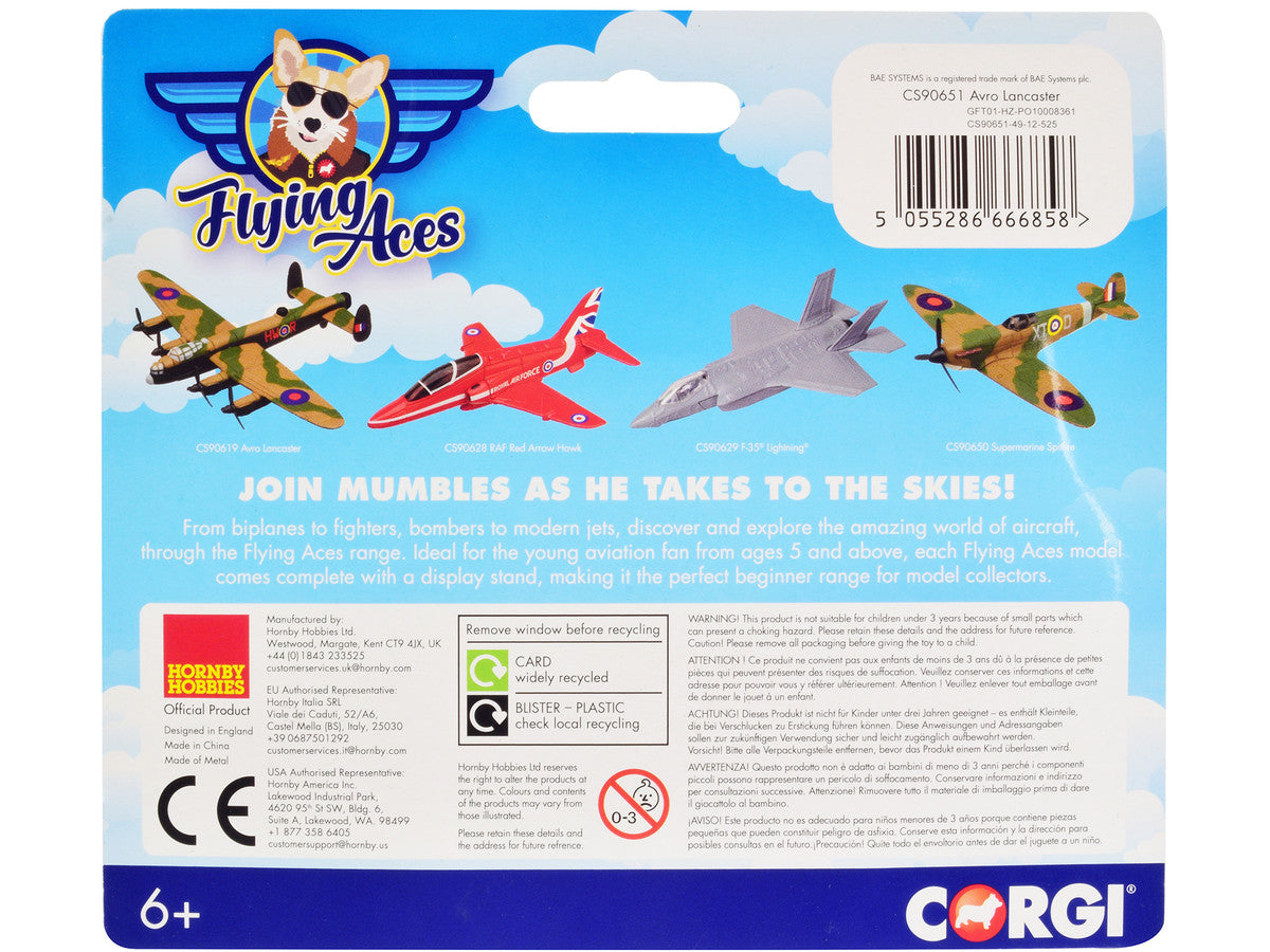 Avro Lancaster Bomber Aircraft "RAF" "Flying Aces" Series Diecast Model by Corgi by Corgi