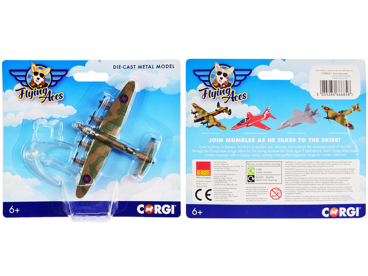 Avro Lancaster Bomber Aircraft "RAF" "Flying Aces" Series Diecast Model by Corgi by Corgi