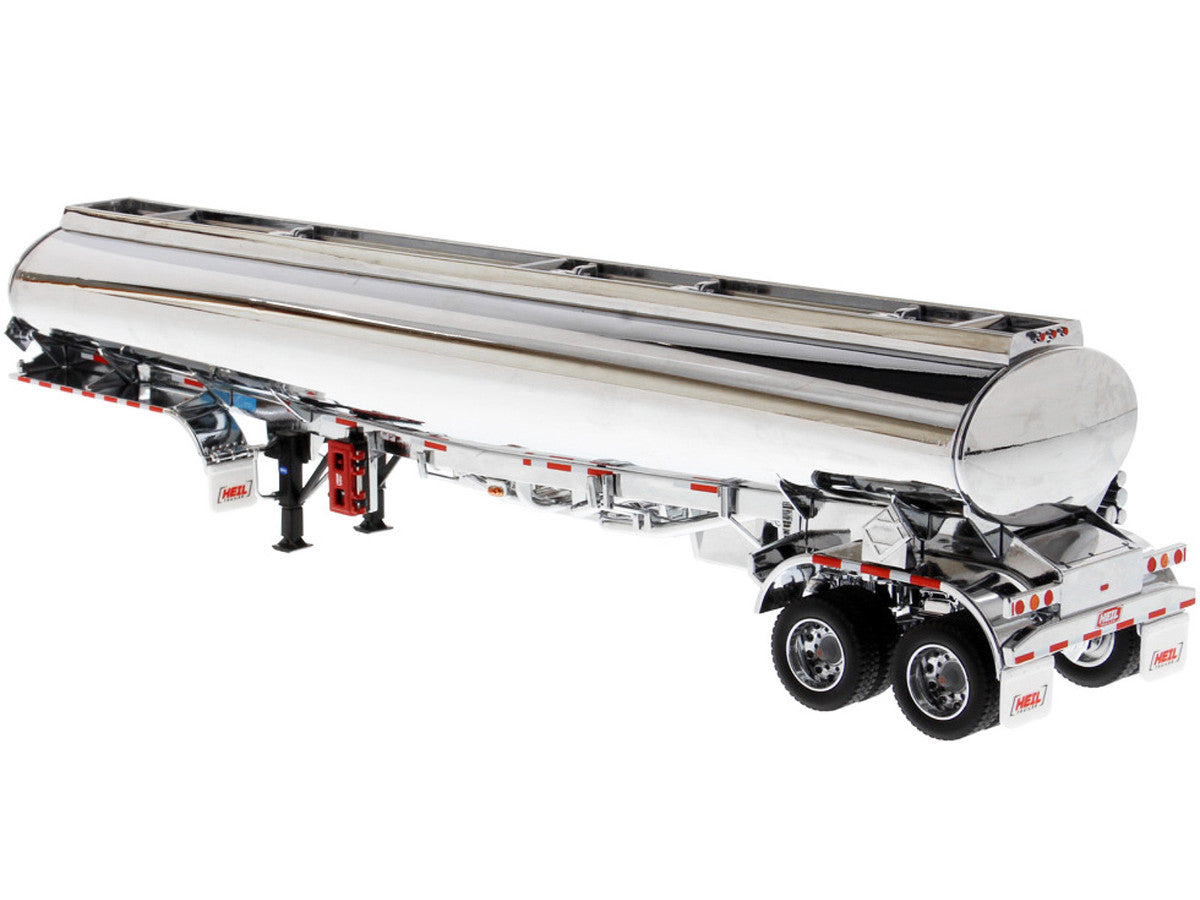 Heil Fleet Duty TM 9300/DT-C4 Petroleum Tanker Trailer Chrome "Transport Series" 1/50 Diecast Model by Diecast Masters by Diecast Masters