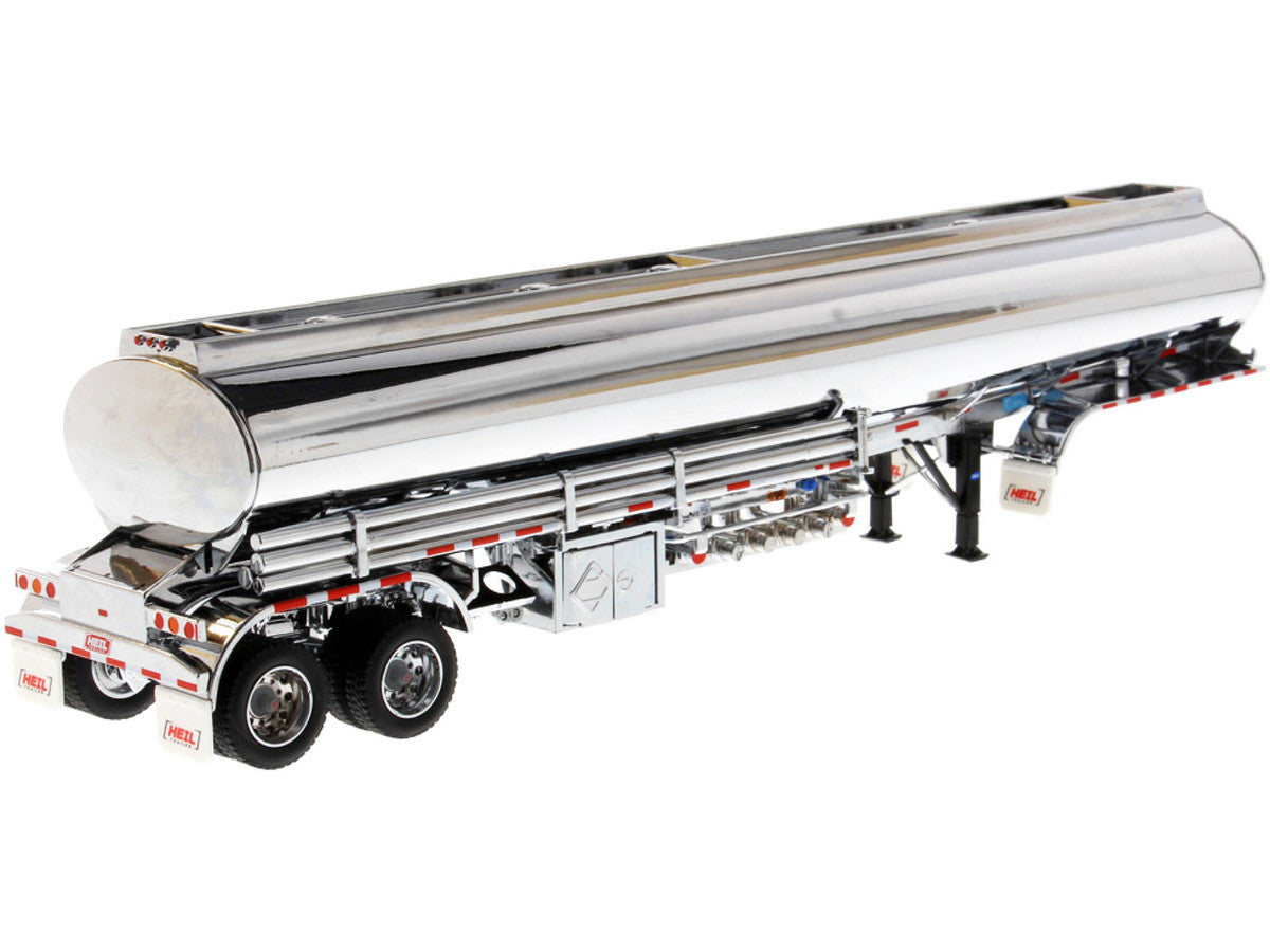 Heil Fleet Duty TM 9300/DT-C4 Petroleum Tanker Trailer Chrome "Transport Series" 1/50 Diecast Model by Diecast Masters by Diecast Masters