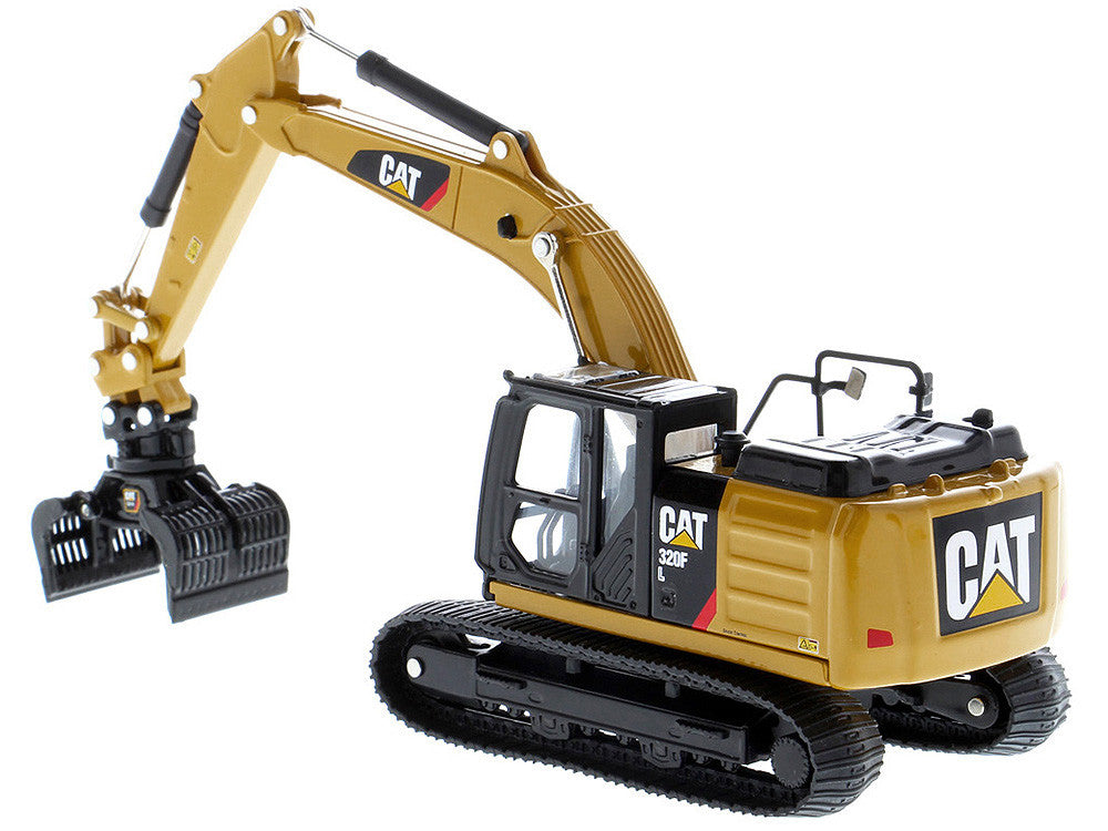 CAT Caterpillar 320F L Hydraulic Tracked Excavator with 5 Work Tools "Play & Collect!" 1/64 Diecast Model by Diecast Masters by Diecast Masters