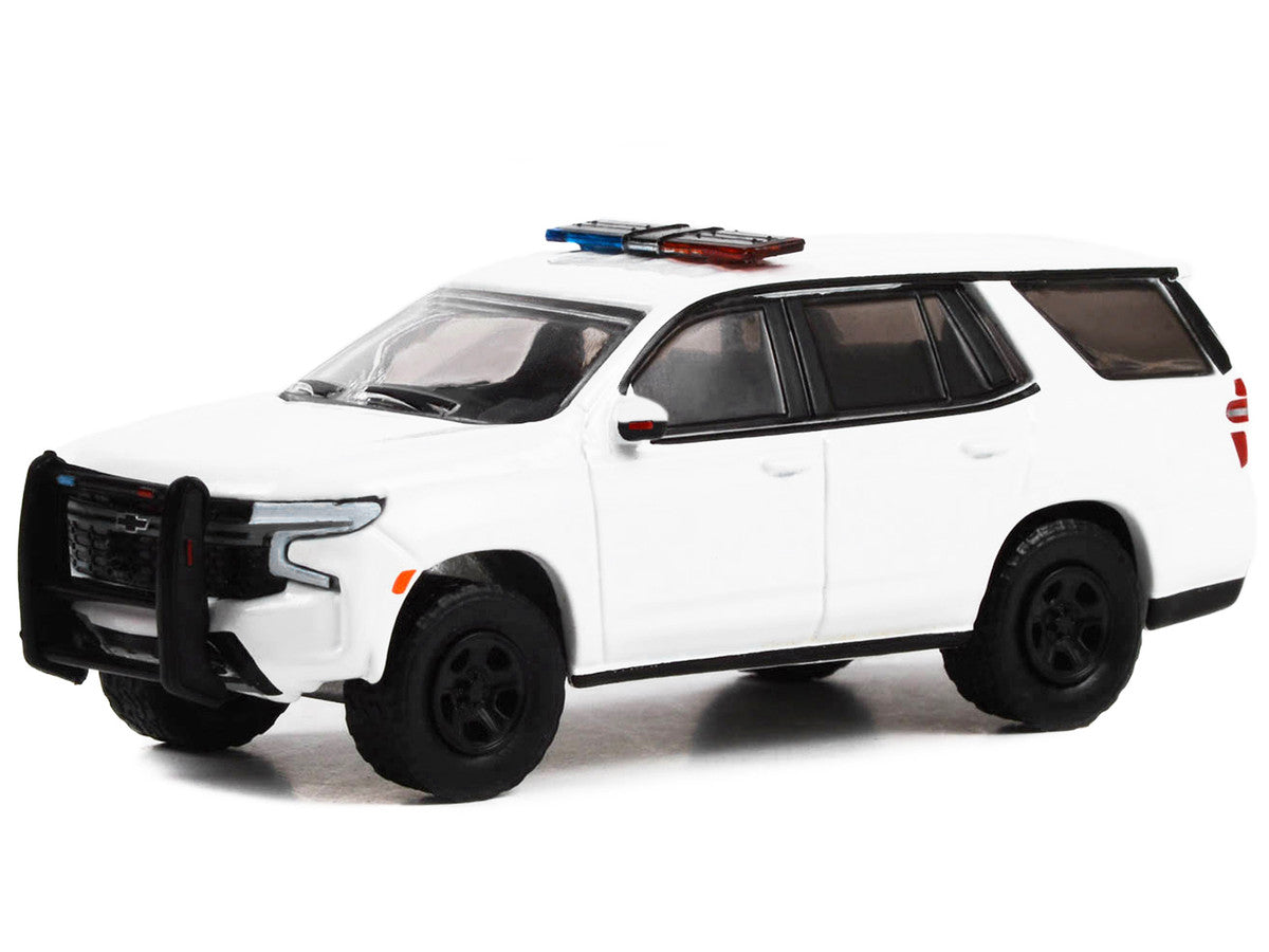 2022 Chevrolet Tahoe Police Pursuit Vehicle (PPV) White "Hot Pursuit" "Hobby Exclusive" Series 1/64 Diecast Model Car by Greenlight by Greenlight