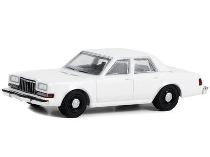1980-1989 Dodge Diplomat Police Unmarked White "Hot Pursuit" "Hobby Exclusive" Series 1/64 Diecast Model Car by Greenlight by Greenlight