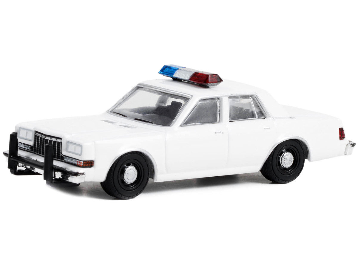 1980-1989 Dodge Diplomat Police Unmarked White with Light Bar "Hot Pursuit" "Hobby Exclusive" Series 1/64 Diecast Model Car by Greenlight by Greenlight