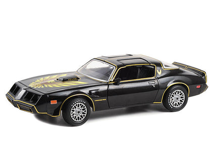 1979 Pontiac Firebird T/A Trans Am Black with Hood Phoenix "Rocky II" (1979) Movie 1/24 Diecast Model Car by Greenlight by Greenlight