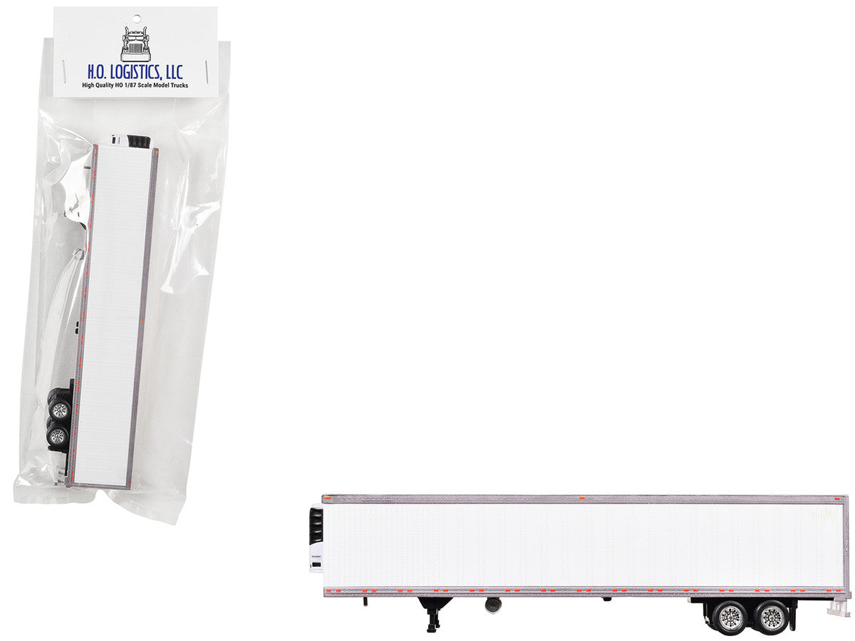 Box Dry Goods Trailer White 1/87 (HO) Scale Plastic Model by HO Logistics by HO Logistics Replicas