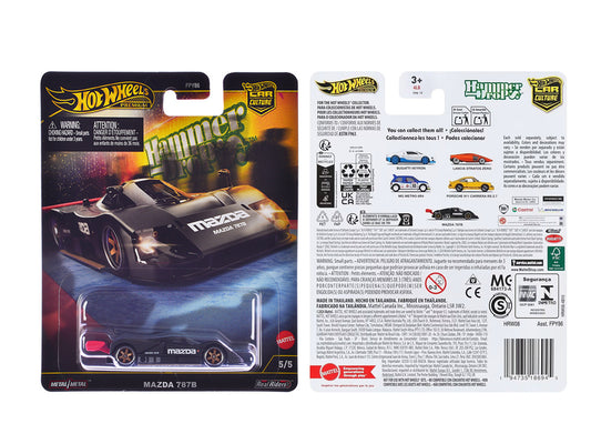 Mazda 787B Prototype Race Car Black "Hammer Drop" Series Diecast Model Car by Hot Wheels by Hotwheels