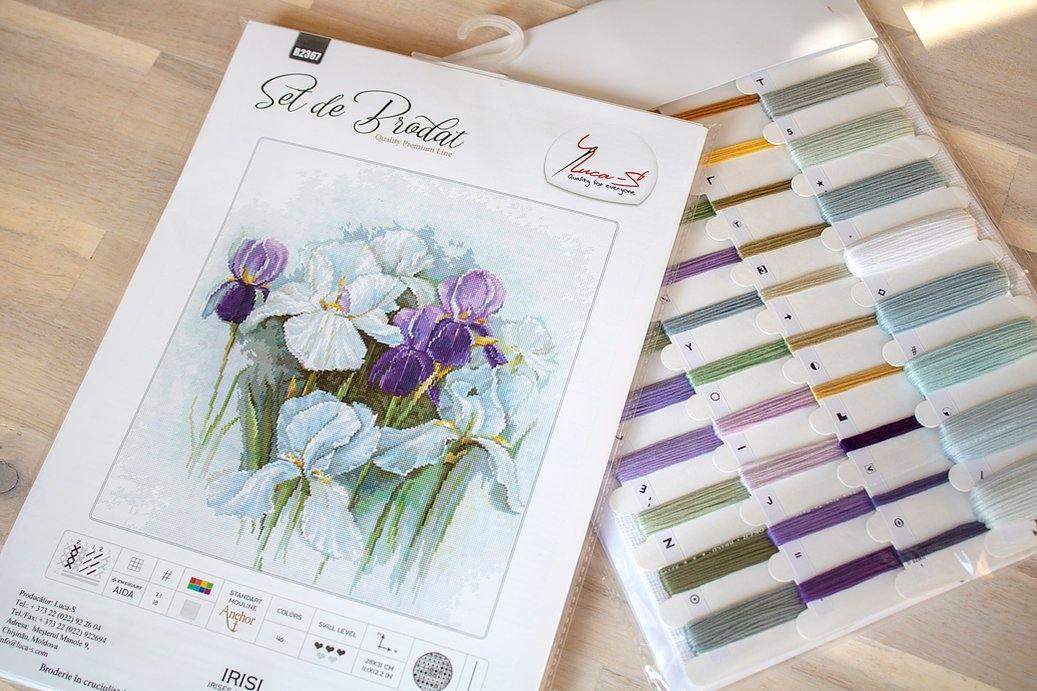 Irises Counted Cross-Stitch Kit by Luca-S B2367L
