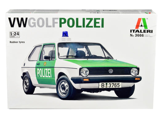 Skill 3 Model Kit 1978 Volkswagen Golf "Berlin Polizei (Police) Department" 1/24 Scale Model by Italeri by Italeri