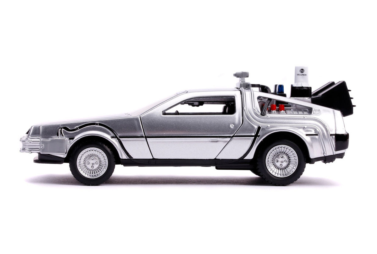 DeLorean DMC (Time Machine) Silver "Back to the Future Part II" (1989) Movie "Hollywood Rides" Series 1/32 Diecast Model Car by Jada by Jada