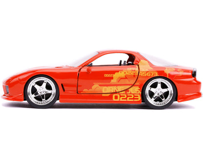 Orange Julius' Mazda RX-7 Orange Metallic with Graphics "Fast & Furious" Series 1/32 Diecast Model Car by Jada by Jada