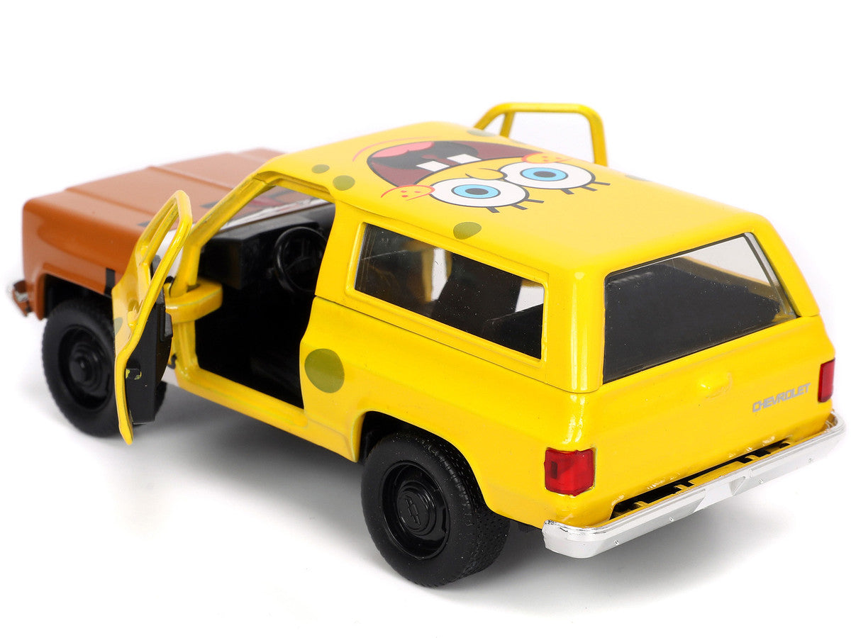 1980 Chevrolet K5 Blazer with SpongeBob SquarePants Diecast Figurine "Hollywood Rides" Series 1/32 Diecast Model Car by Jada by Jada
