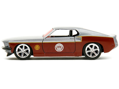 1969 Ford Mustang Silver Metallic and Dark Red and Star Lord Diecast Figure "Marvel Guardians of the Galaxy" "Hollywood Rides" Series 1/32 Diecast Model Car by Jada by Jada