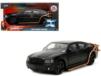 2006 Dodge Charger Matt Black with Outer Cage "Fast & Furious" Series 1/32 Diecast Model Car by Jada by Jada