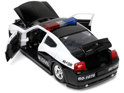 2006 Dodge Charger Police Black and White "Policia Civil" "Fast & Furious" Series 1/24 Diecast Model Car by Jada by Jada