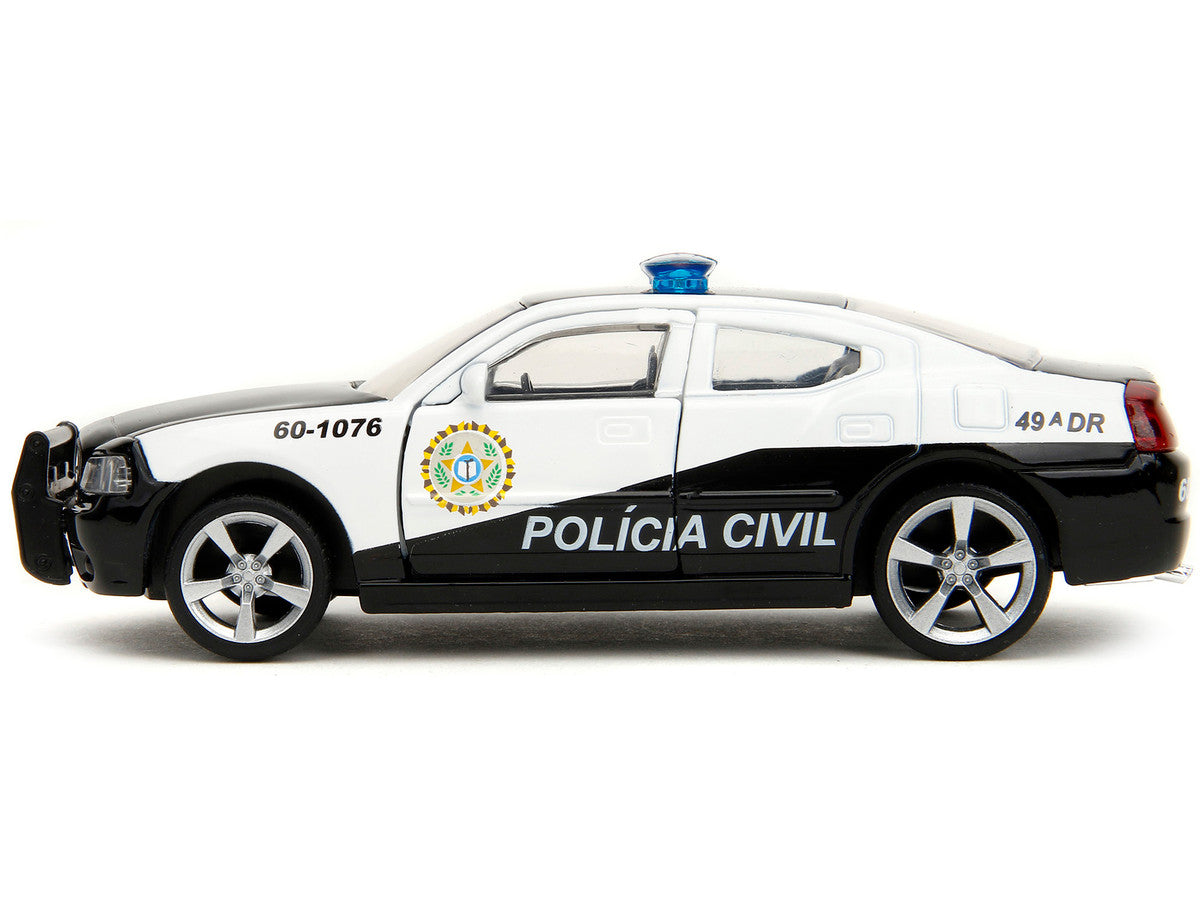 2006 Dodge Charger Police Black and White "Policia Civil" "Fast & Furious" Series 1/32 Diecast Model Car by Jada by Jada