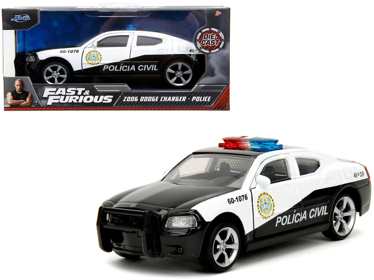 2006 Dodge Charger Police Black and White "Policia Civil" "Fast & Furious" Series 1/32 Diecast Model Car by Jada by Jada
