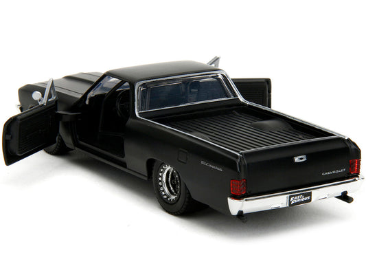 1967 Chevrolet El Camino Matt Black "Fast & Furious" Series 1/32 Diecast Model Car by Jada by Jada