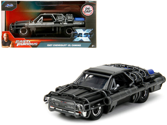 1967 Chevrolet El Camino with Cannons Matt Black "Fast X" (2023) Movie "Fast & Furious" Series 1/32 Diecast Model Car by Jada by Jada