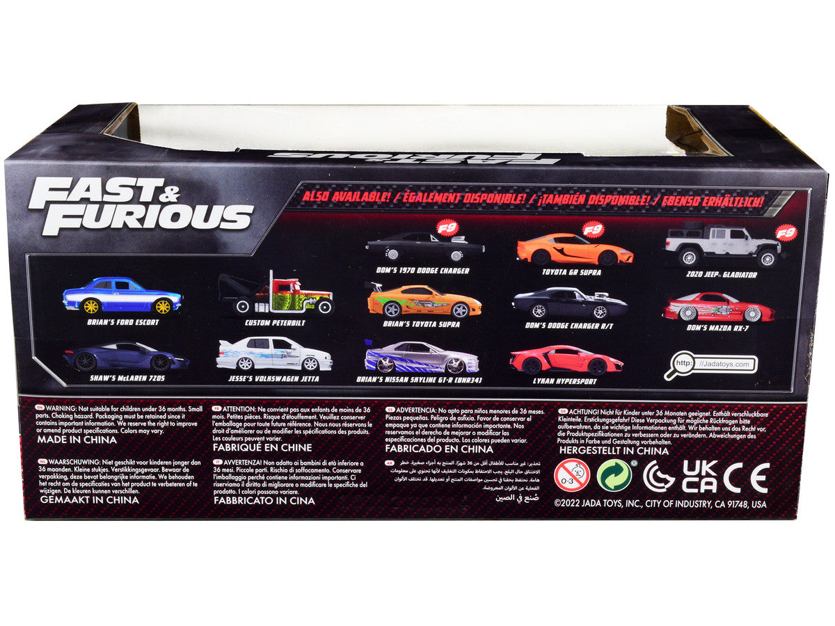 Brian's Toyota Supra Orange with Graphics "Fast & Furious" Movie 1/24 Diecast Model Car by Jada by Jada