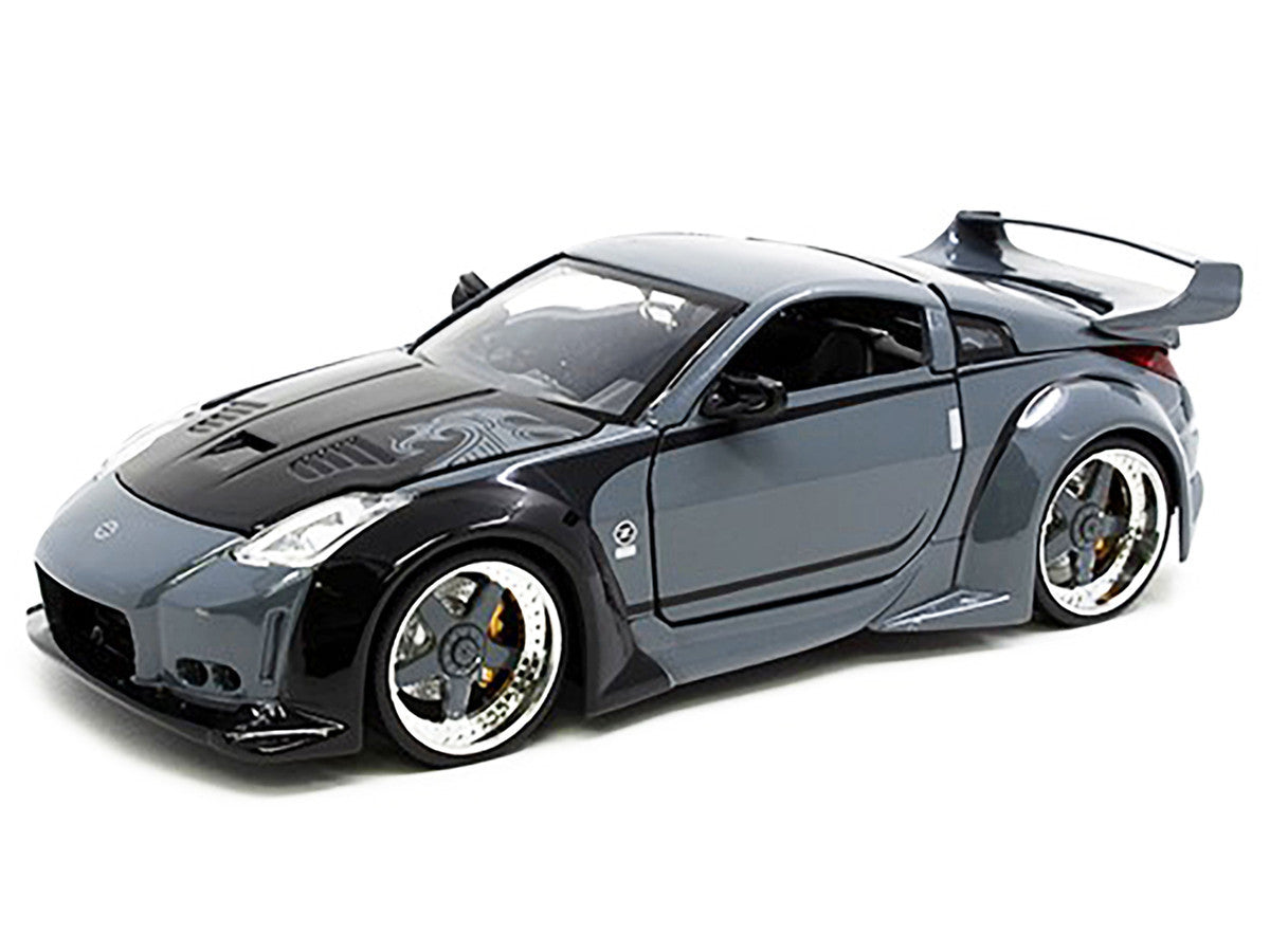 D.K.'s Nissan 350Z Gray and Black with Graphics "Fast & Furious 25th Anniversary" Series 1/24 Diecast Model Car by Jada by Jada