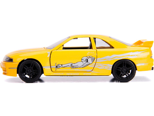 Leon's Nissan Skyline GT-R (BCNR33) Yellow Metallic with Graphics "Fast & Furious" Series 1/32 Diecast Model Car by Jada by Jada