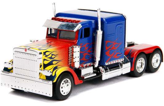 Optimus Prime Truck with Robot on Chassis from "Transformers" Movie "Hollywood Rides" Series 1/32 Diecast Model by Jada by Jada