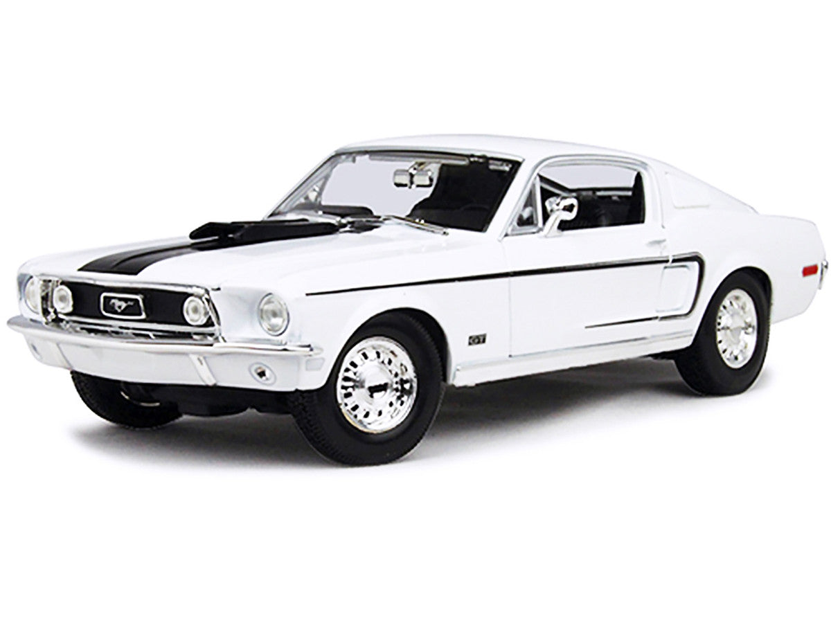 1968 Ford Mustang CJ Cobra Jet White 1/18 Diecast Model Car by Maisto by Maisto