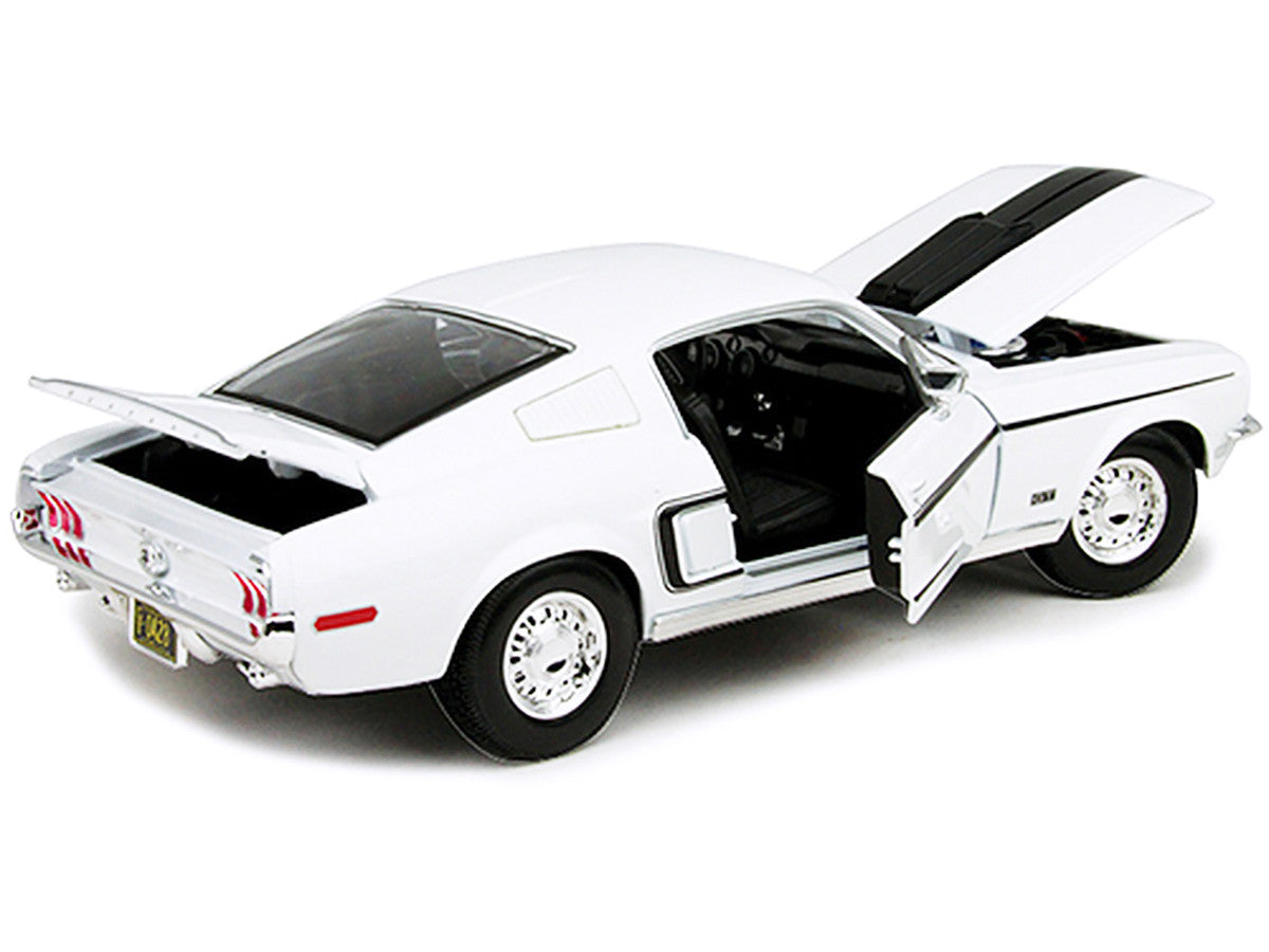 1968 Ford Mustang CJ Cobra Jet White 1/18 Diecast Model Car by Maisto by Maisto