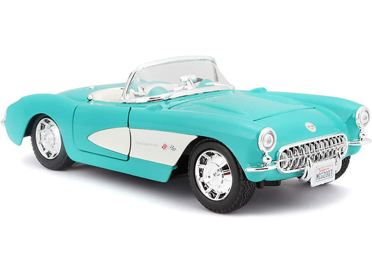 1957 Chevrolet Corvette Convertible Turquoise 1/24 Diecast Model Car by Maisto by Maisto