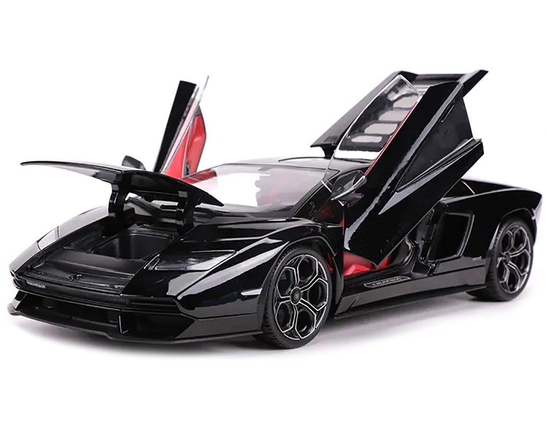 Lamborghini Countach LPI 800-4 Black with Red Interior "Special Edition" 1/18 Diecast Model Car by Maisto by Maisto