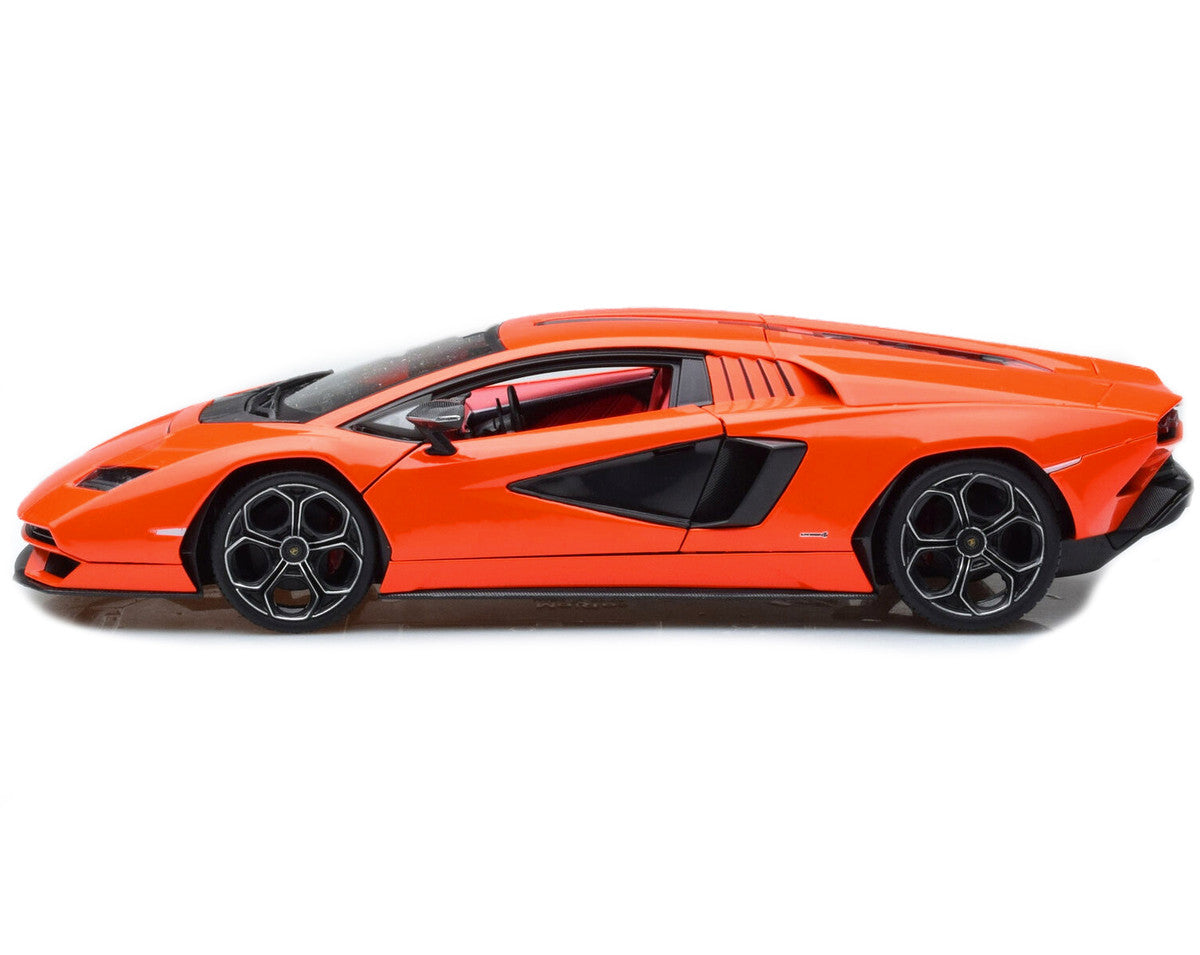 Lamborghini Countach LPI 800-4 Orange with Red Interior "Special Edition" 1/18 Diecast Model Car by Maisto by Maisto