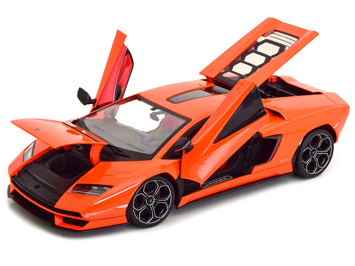 Lamborghini Countach LPI 800-4 Orange with Red Interior "Special Edition" 1/18 Diecast Model Car by Maisto by Maisto