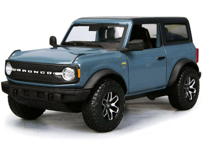 2021 Ford Bronco Badlands Blue with Black Top "Special Edition" 1/24 Diecast Model Car by Maisto by Maisto