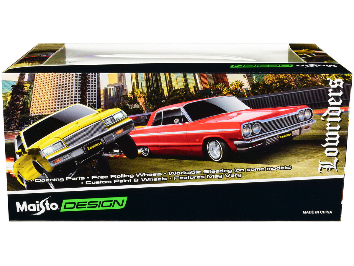 1965 Chevrolet El Camino Lowrider Gold Metallic with Graphics "Lowriders" Series 1/25 Diecast Model Car by Maisto by Maisto