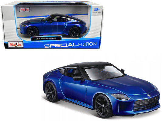 2023 Nissan Z Blue Metallic with Black Top "Special Edition" Series 1/24 Diecast Model Car by Maisto by Maisto