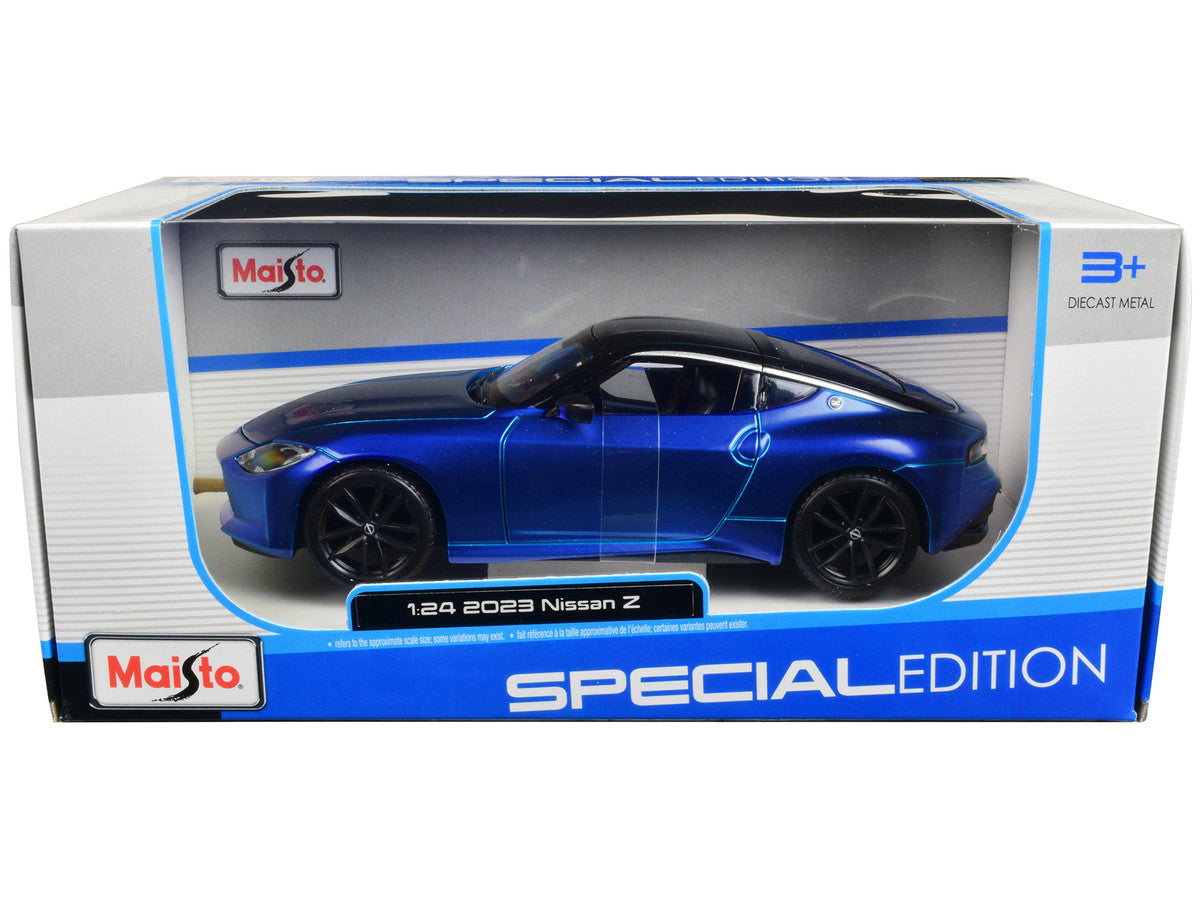 2023 Nissan Z Blue Metallic with Black Top "Special Edition" Series 1/24 Diecast Model Car by Maisto by Maisto