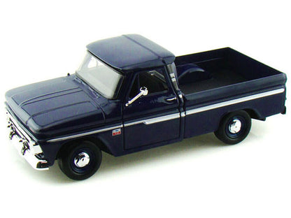 1966 Chevrolet C10 Fleetside Pickup Truck Dark Blue 1/24 Diecast Car Model by Motormax by Motormax