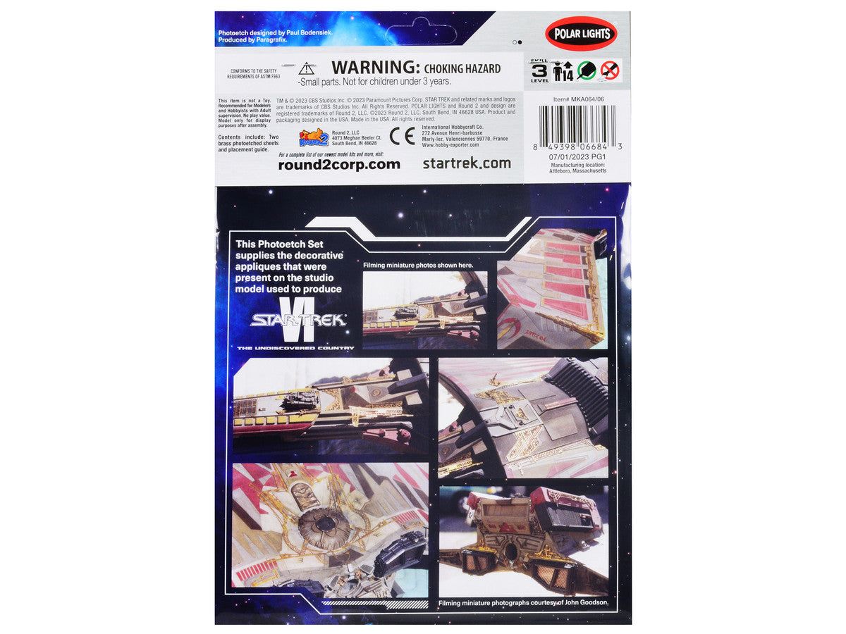 Photoetch Set for Klingon Kronos One Spaceship "Star Trek VI: The Undiscovered Country" (1991) Movie 1/350 Scale by Polar Lights by Polar Lights