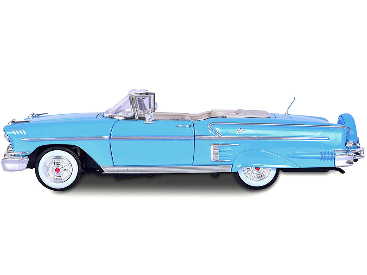 1958 Chevrolet Impala Convertible Light Blue "Timeless Classics" 1/18 Diecast Model Car by Motormax by Motormax